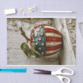Rustieke Appel, Amerikaanse Vlag Ontwerp DT5R Deco Tissuepapier (Craft)