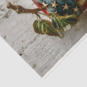 Rustieke Appel, Amerikaanse Vlag Ontwerp DT5R Deco Tissuepapier (Detail)
