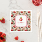 Rustieke appel babyshower papieren servetten (Insitu)