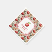 Rustieke appel babyshower papieren servetten (Hoek)