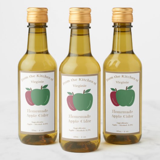 Rustieke appel cider flesetiket Sticker (Flessen)