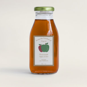 Rustieke appel cider flesetiket Sticker