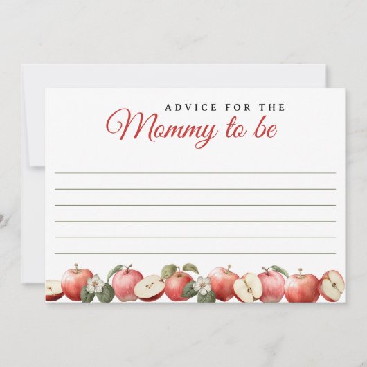 Rustieke Apple Baby shower Advies Kaarten voor mam Notitiekaartje (Voorkant)