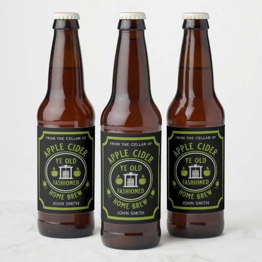 Rustieke Apple Cider gepersonaliseerd Bier Etiket (Flessen)