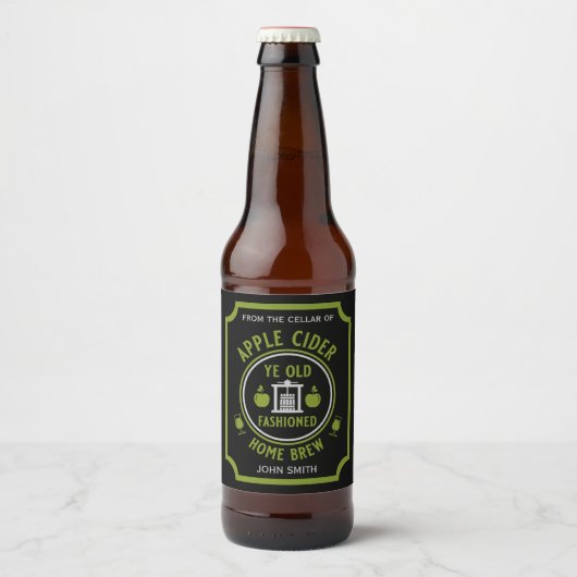 Rustieke Apple Cider gepersonaliseerd Bier Etiket (Voorkant)