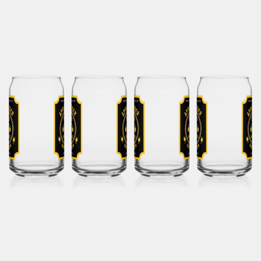 Rustieke Apple Cider gepersonaliseerd Blikvorm Glas (Rechts)