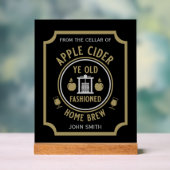 Rustieke Apple Cider Gepersonaliseerde Drinken Acryl Bord (Neutraal)