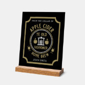Rustieke Apple Cider Gepersonaliseerde Drinken Acryl Bord (Hoek)