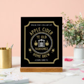 Rustieke Apple Cider Gepersonaliseerde Drinken Acryl Bord (Huwelijk)