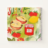 Rustieke Apple & Strawberry Summer Fruits Art Notitieboek (Achterkant)