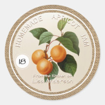  rustieke Apricot Jam gepersonaliseerde R Label