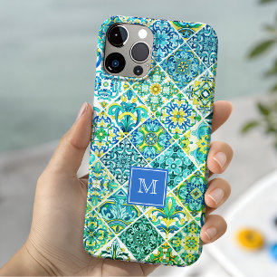 Rustieke Aqua Mint Siciliaanse Tegelmuziek iPhone 15 Case