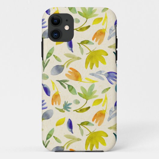 Rustieke Aquarel Bloem Tuin Botanisch Case-Mate iPhone Case (Achterkant)