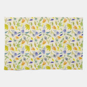 Rustieke Aquarel Bloem Tuin Botanisch Theedoek (Horizontaal)