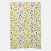Rustieke Aquarel Bloem Tuin Botanisch Theedoek (Verticaal)