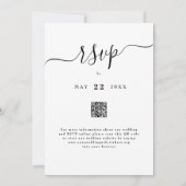 Rustieke Aquarel Bos Huwelijk QR Code Kaart (Achterkant)