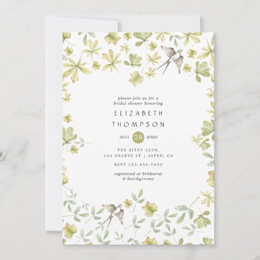 Rustieke Aquarel Bos Kaart (Voorkant)