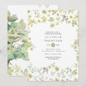 Rustieke Aquarel Bos Kaart (Voorkant / Achterkant)