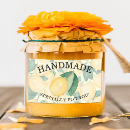 Rustieke Aquarel Citroen Bladeren Groene Tuintjes  Rechthoekige Sticker