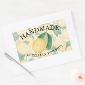 Rustieke Aquarel Citroen Bladeren Groene Tuintjes  Rechthoekige Sticker (Envelop)