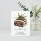 Rustieke Aquarel Denneboom Een Nieuw Hoofdstuk Is  Aankondigingskaart (Staand voorkant)