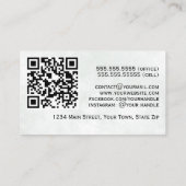 Rustieke Aquarel Eucalyptus en Lavendel QR Code Visitekaartje (Achterkant)