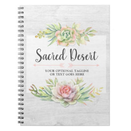 Rustieke Aquarel Vetplant Cactus Boho Woestijnstij Notitieboek