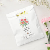 Rustieke aquarel Wild Flowers Wedding BEDANKT Bedankzakje (Gezegeld)