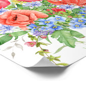 Rustieke aquarel Wilde Bloemen Zitting Grafiek 120 Poster (Hoek)