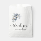 rustieke aquarelillustratie van een bloem bedankzakje (Voorkant)