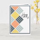 Rustieke Arabesque verjaardag Duizelig en heldere  Kaart (Gele Bloem)