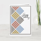 Rustieke Arabesque Verjaardag Dusky Tones Kaart (Voorkant)