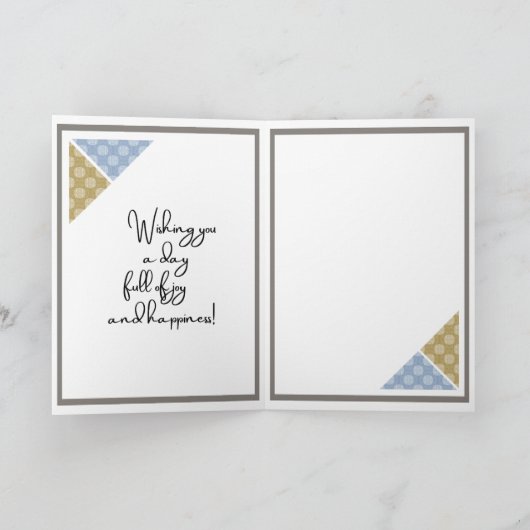 Rustieke Arabesque Verjaardag Dusky Tones Kaart (Binnen)