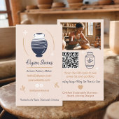 Rustieke Artisan Pottery Maker Ambachten foto qr c Visitekaartje