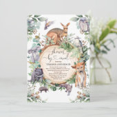 Rustieke Australian Animals Baby shower per post Kaart (Staand voorkant)