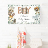 Rustieke Australische Dieren Jongen Baby shower Ac Spandoek (Insitu)