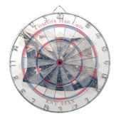 Rustieke Australische vlag Aangepaste naam Est Dat Dartbord (Voorkant)