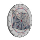 Rustieke Australische vlag Aangepaste naam Est Dat Dartbord (Voorkant Links)