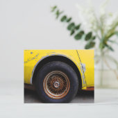 rustieke auto briefkaart (Staand voorkant)