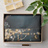 Rustieke avond boomlichten sterrenhemel bruiloft tissuepapier (Geschenk)