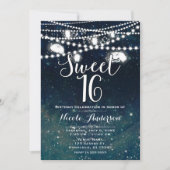 Rustieke Avond Nachthemel Metselaarslamp SWEET 16 Kaart (Voorkant)