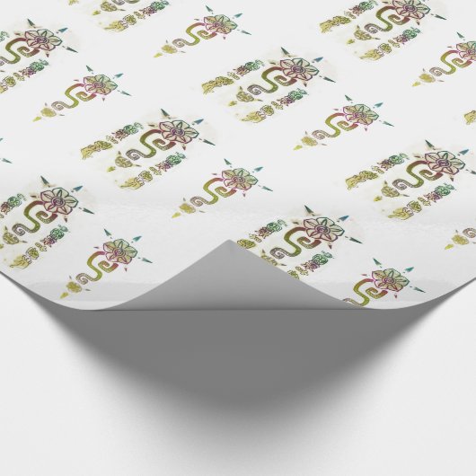 Rustieke AZTEC Tribal Folk Art Cadeaupapier (Hoek)