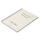 Rustieke B&B gastenboek, Faux White Burlap Notitieboek (Linkerzijde)