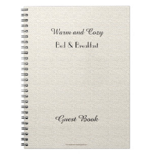 Rustieke B&B gastenboek, Faux White Burlap Notitieboek
