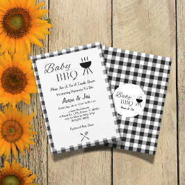 Rustieke Baby BBQ Koppels Baby shower Uitnodiging