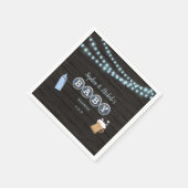 Rustieke Baby brouwt blauw Baby shower Servet (Hoek)