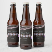 Rustieke Baby brouwt roze Baby shower Bier Etiket (Flessen)