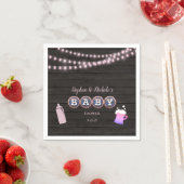 Rustieke Baby brouwt roze Baby shower Servet (Insitu)