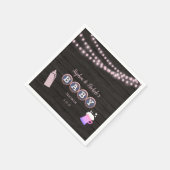 Rustieke Baby brouwt roze Baby shower Servet (Hoek)