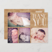 Rustieke Baby Dank u Foto Post Kaart (Voorkant / Achterkant)
